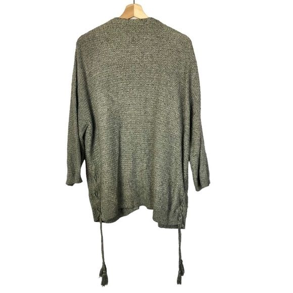 Madewell Gray Side Lace Cardigan Relaxed Fit Sweater S - Picture 6 of 7